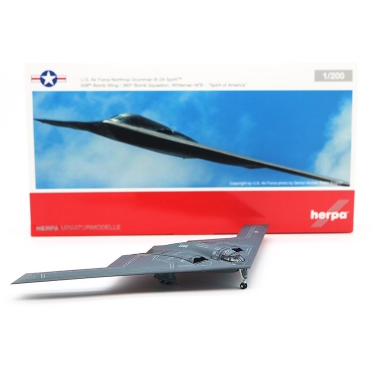 Herpa 1/200 美國B-2A 幽靈轟炸機精神號飛機金屬模型| 蝦皮購物
