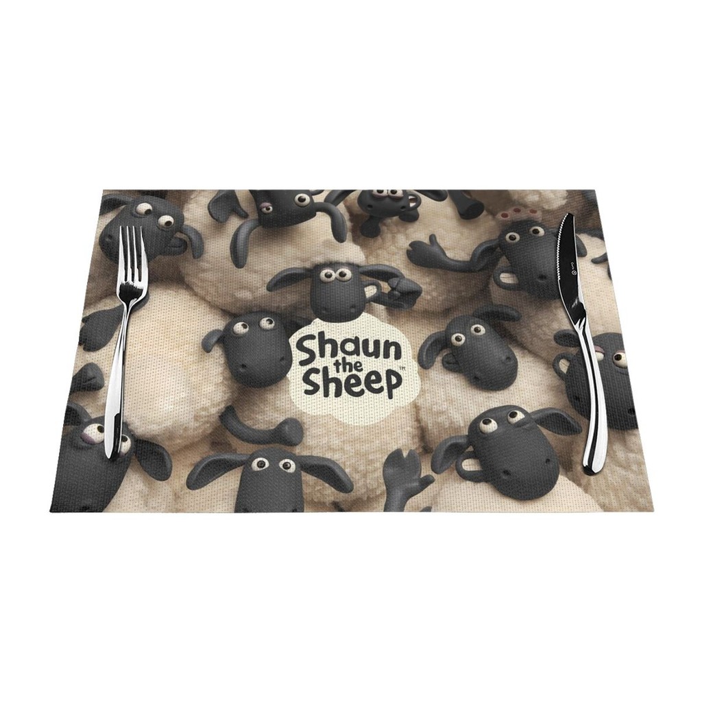Shaun The Sheep 餐墊 6 件套 - 用於餐桌的耐熱防滑餐墊,可水洗耐用 PVC 乙烯基編織桌墊 | 蝦皮購物
