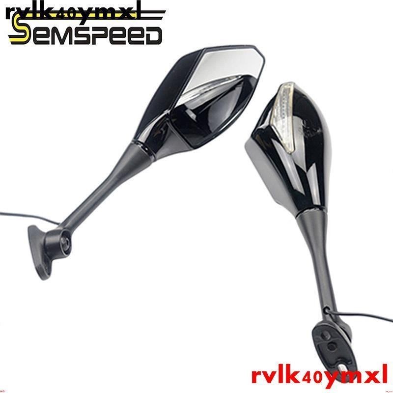 【樂途機車】雅馬哈 摩托車跑車側後視鏡 適用YZF R1 R3 R25 R6 R15 帶燈後照鏡 山葉 MT-07 MT | 蝦皮購物