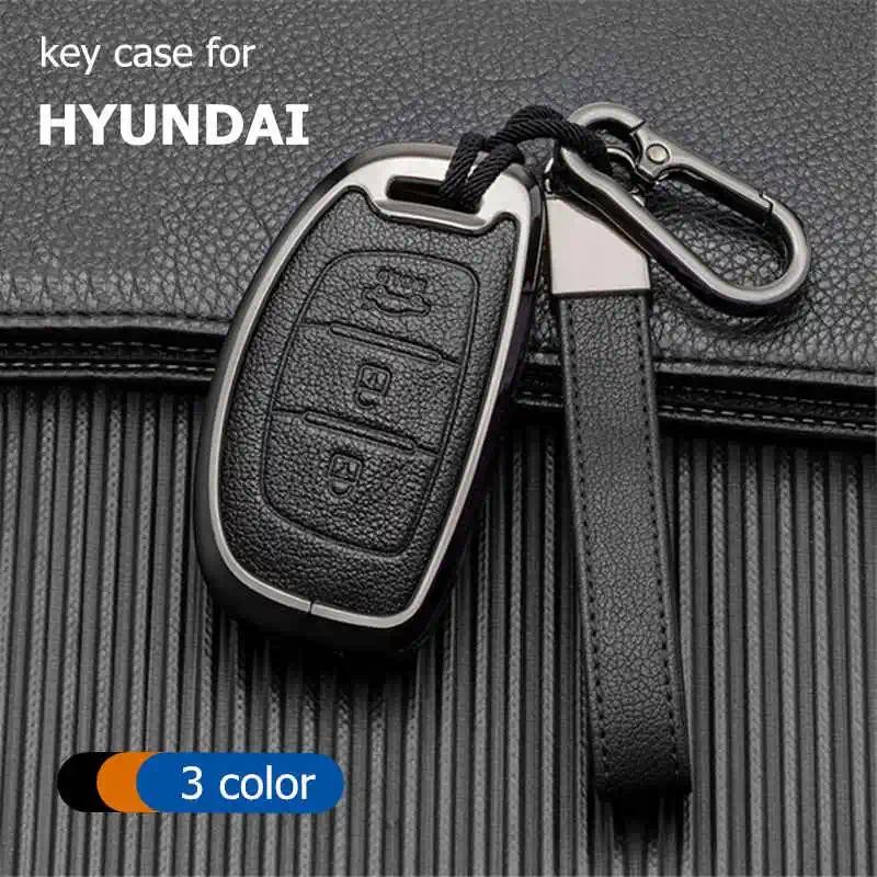 Custodia Portachiavi In Silicone TPU Per Hyundai – Adattabile A I20, I30, I40, Tucson, Santa Fe, Sonata, Elantra, Kona (Blu)