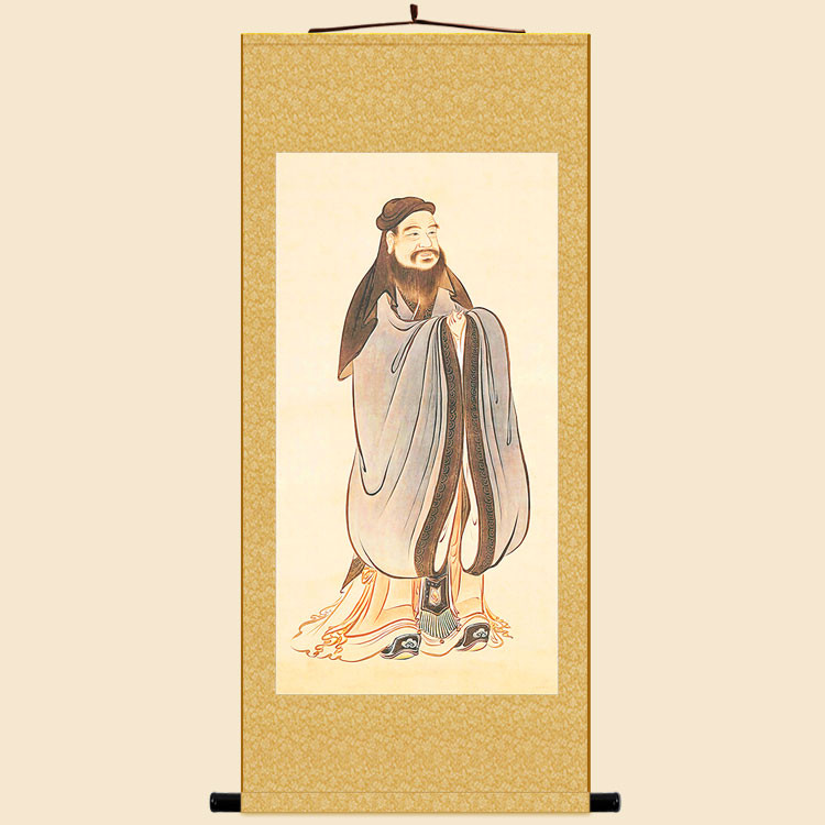 周公旦 古代儒家人物畫 中式復古著飾畫 掛牆絹布卷軸掛畫訂製 | 蝦皮購物
