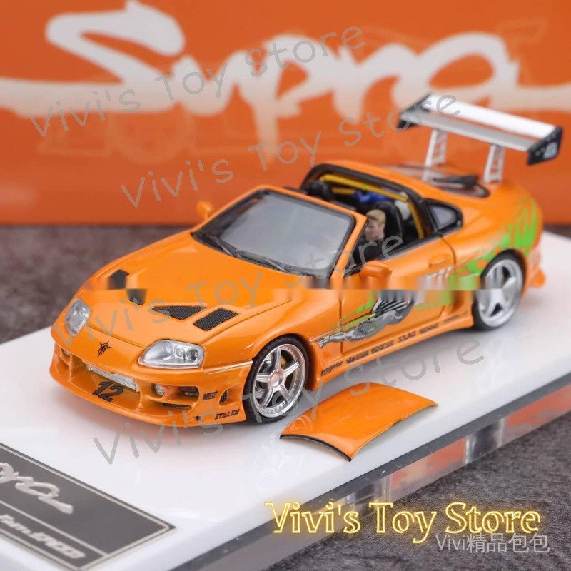 豐田 {{Vivi toys}} FS 1: 64 Toyota A80 SupraTarga 可轉換版帶公仔合金車模 | 蝦皮購物