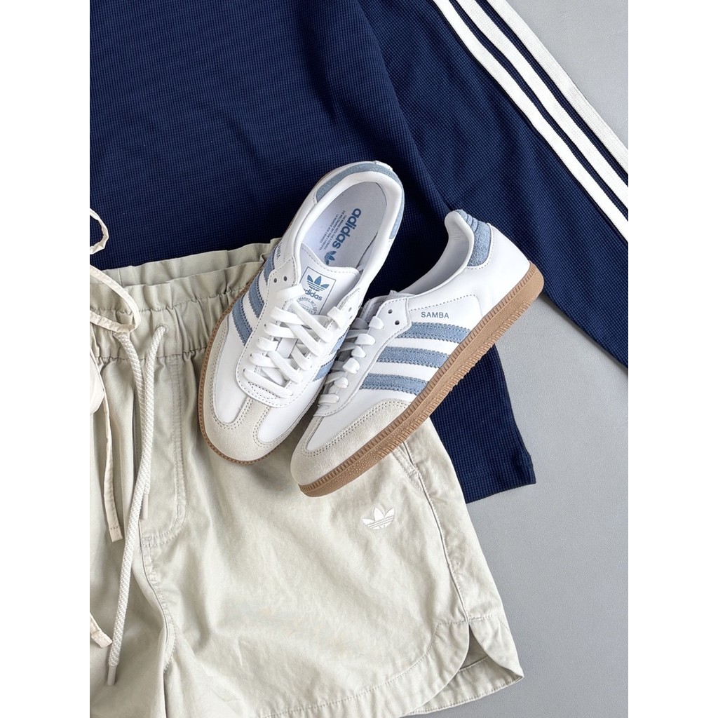 -EJ- 現貨 ADIDAS SAMBA OG 寶寶藍3.0 淡藍 麂皮 白色 焦糖底 女鞋 JS1391 | 蝦皮購物