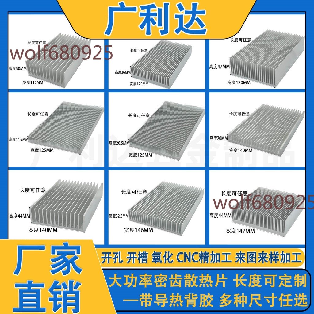 【可開發票】鋁型材散熱片 電子設備 LED電源 pcb散熱板 顯卡芯片 路由散熱器 定製 | 蝦皮購物