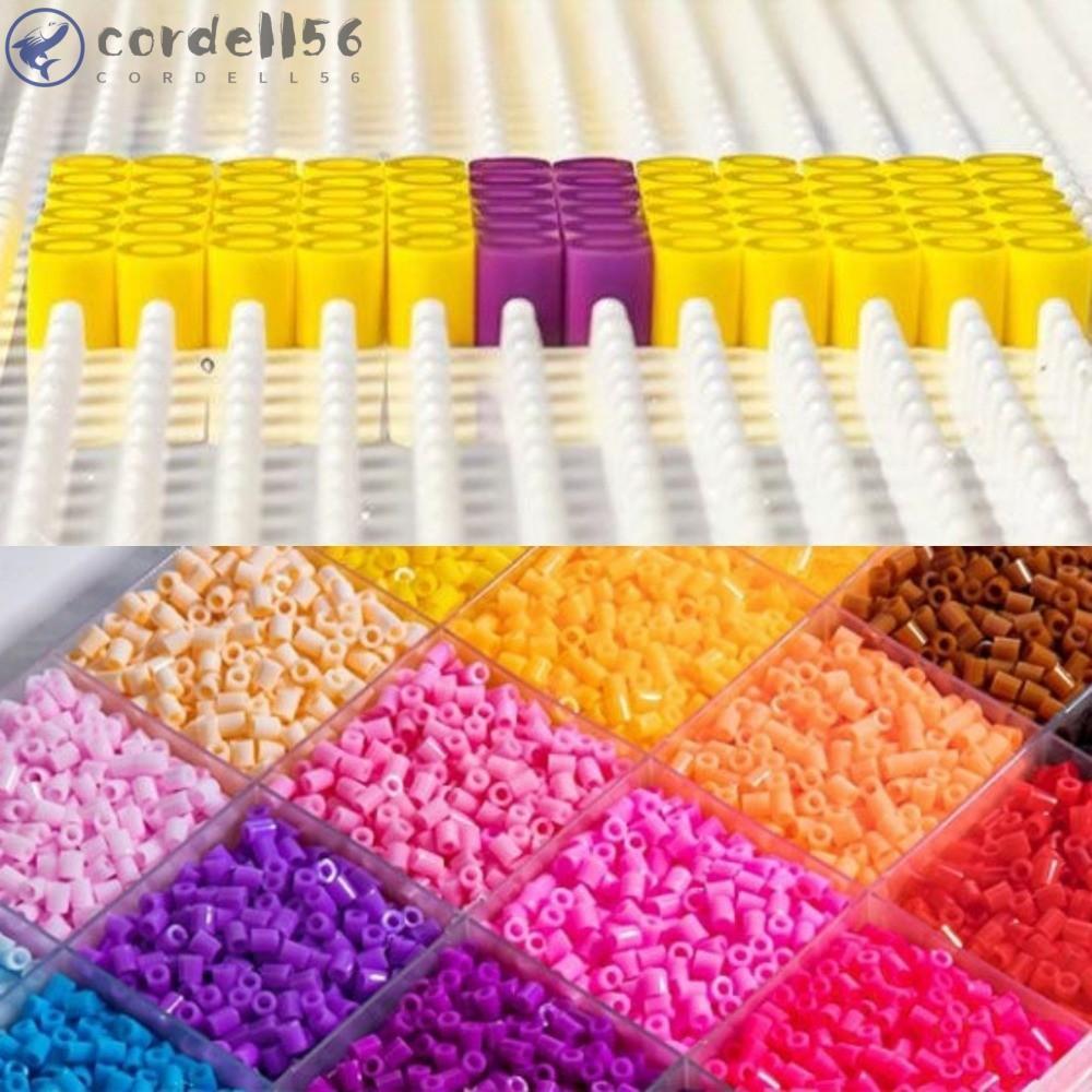 CORDELL 熨燙珠工藝套件,釘板片熨燙紙 Perler 珠子,拼圖像素藝術 2.6 毫米儲物盒 24/48 色保險絲 | 蝦皮購物