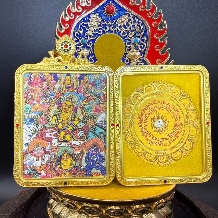 开光法物-六路財神+全财神咒双面唐卡手繪全方位財緣破除求財障財運提升唐卡一物一拍 | 蝦皮購物