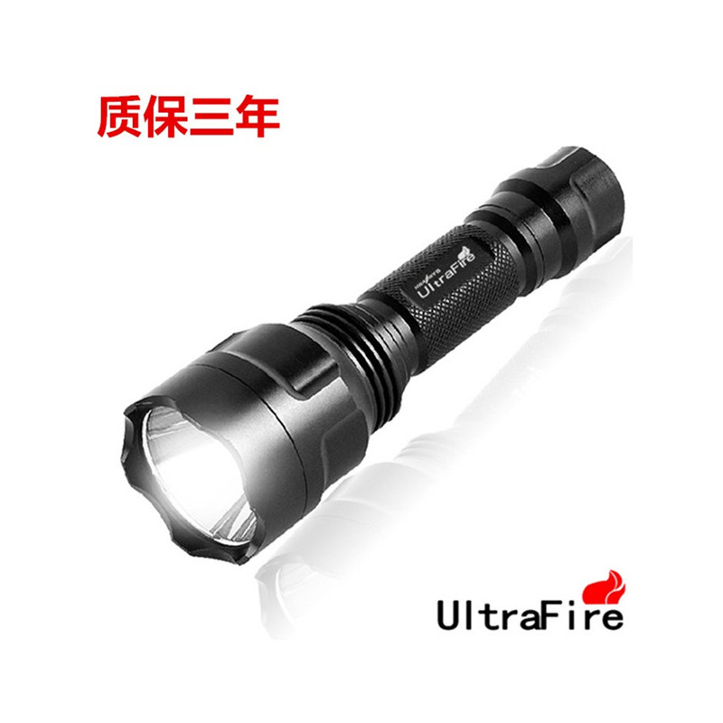 ULtraFire C8手電筒可充電進口LED強光遠射戶外騎行防水家用燈 | 蝦皮購物