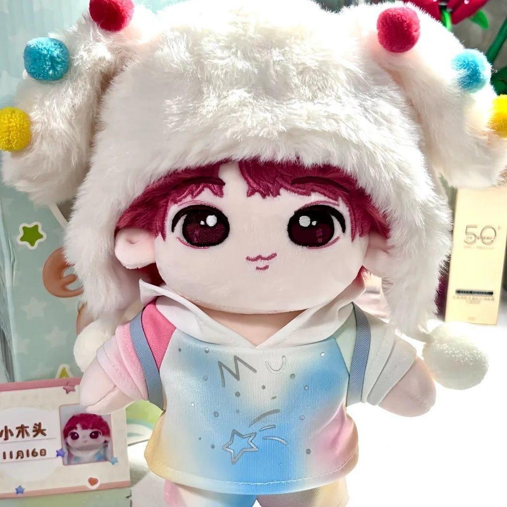 官方正版TF家族四代練習生王櫓傑TFING 穆祉丞生日娃娃小木頭櫓穆20cm