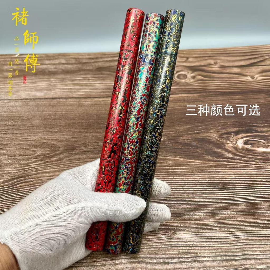 免運費🚀大漆香筒實木10克線香筒絲牙擰口香筒廠家直銷木質香管XT