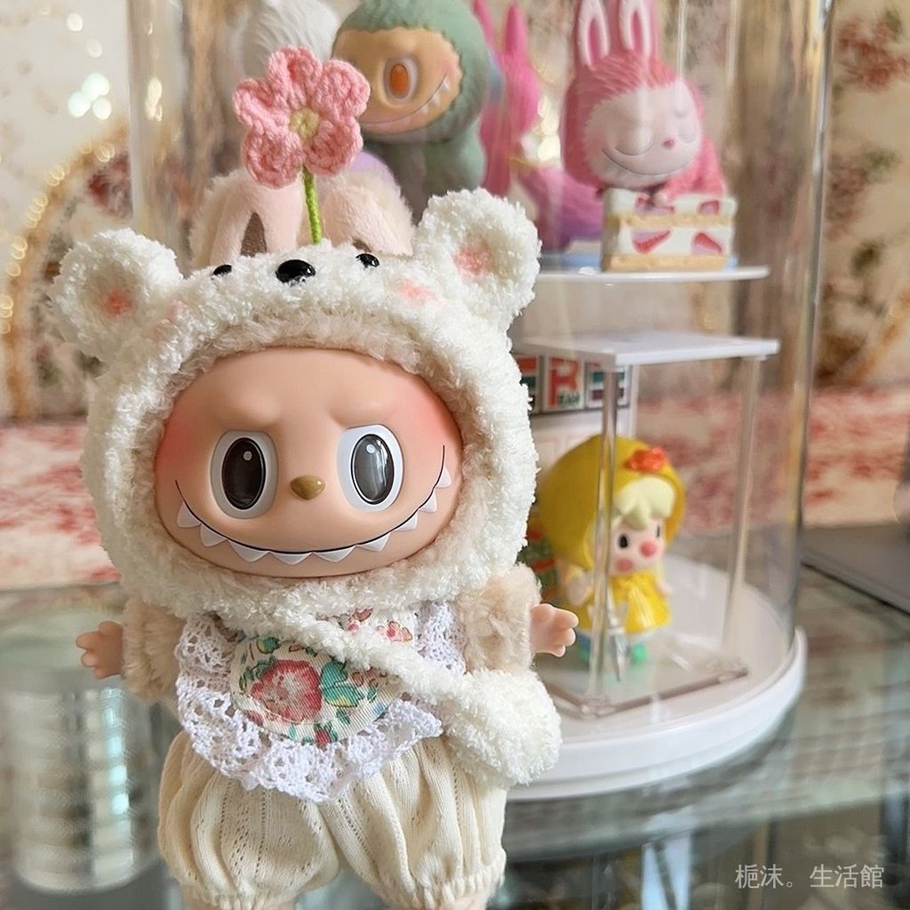 可開發票//【毛絨材質】一代二代labubu搪膠公仔衣服泡泡瑪特掛件娃衣15cm拉佈佈新年禮物//台灣出貨 | 蝦皮購物
