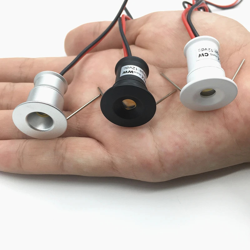 小射燈 1W 迷你 LED 射燈 12V 可調光 15mm 鏤空嵌入式筒燈 IP65 吸頂燈展示照明 | 蝦皮購物