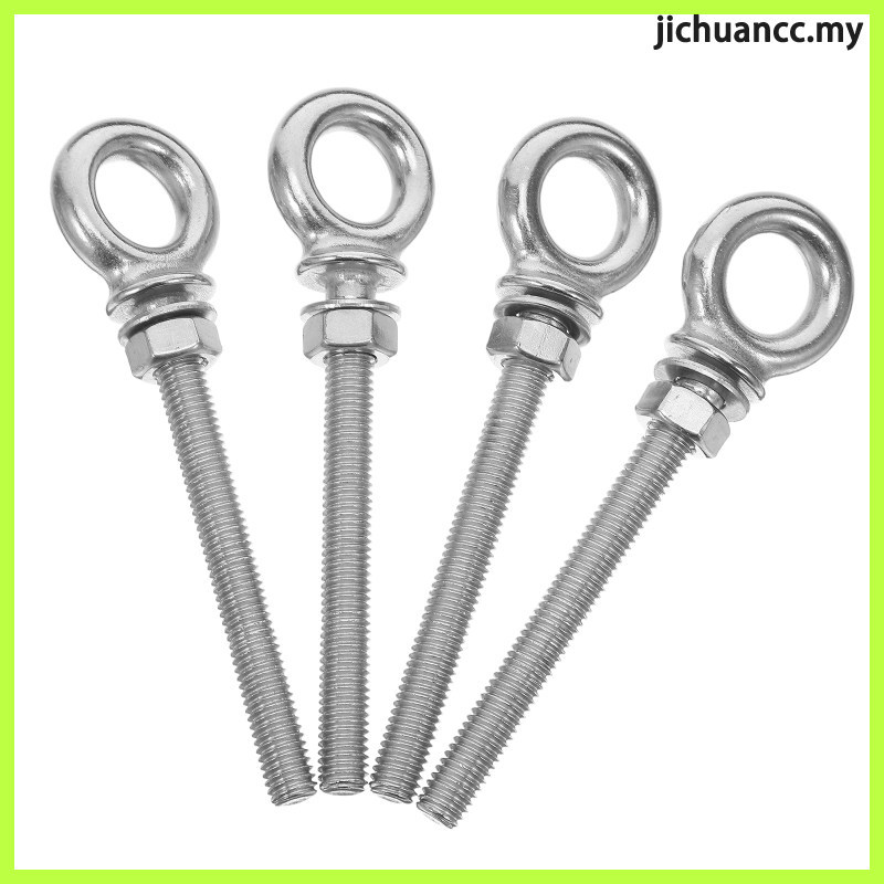 4PCS 不銹鋼吊環螺栓 - 機械吊環螺栓重型吊環螺栓,用於工業懸掛索具牽引 M8x80 jichuancc | 蝦皮購物