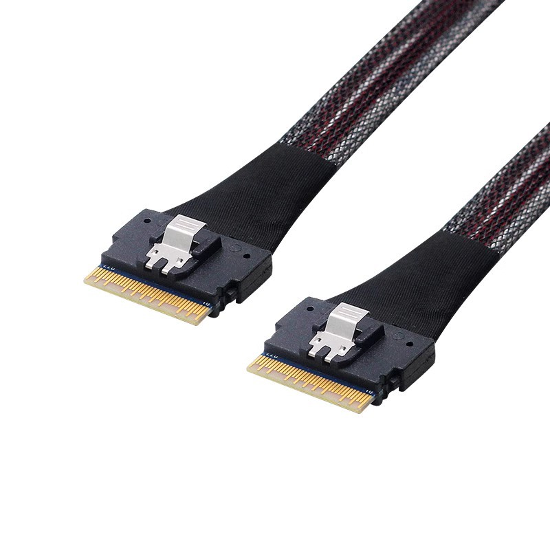 服務器背板SAS線Slim SAS 8i 24G數據線SFF-8654交叉顯卡PCIE線纜 | 蝦皮購物