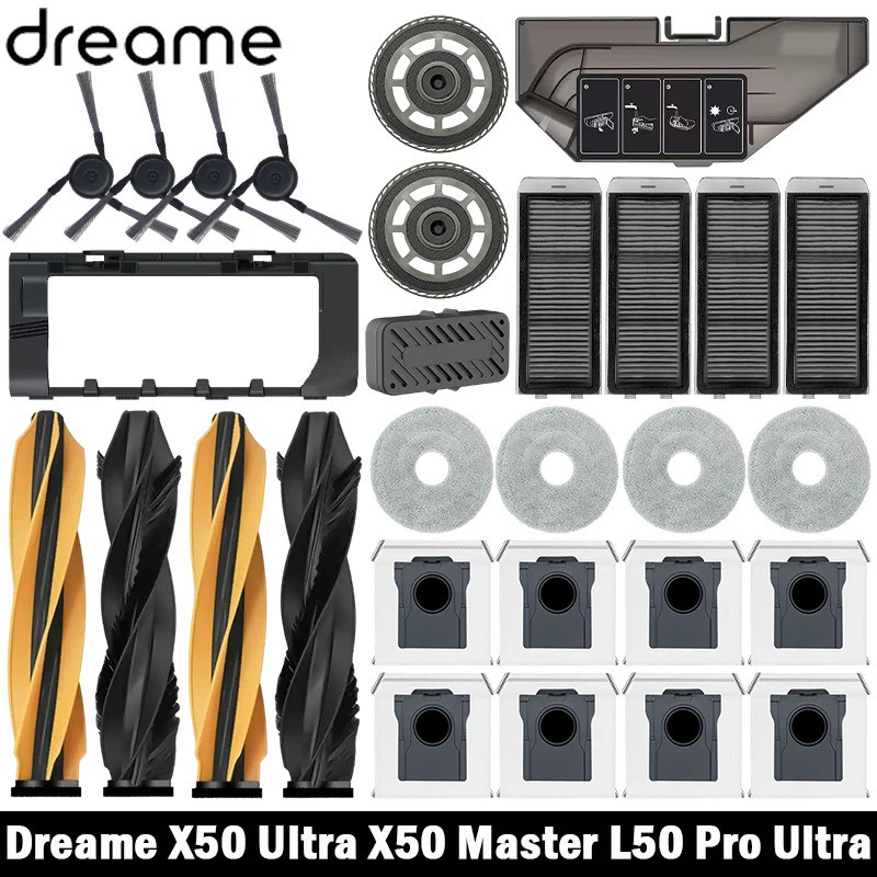 4 Stuks) X50 Ultra vervangende HEPA-filters Compatibel met Dreame X50 Ultra/ L50 Ultra/ L40S Pro Ultra/ X50 master/Mova V50 Ultra Robotstofzuiger, Filterkit, Filters Accessoireset