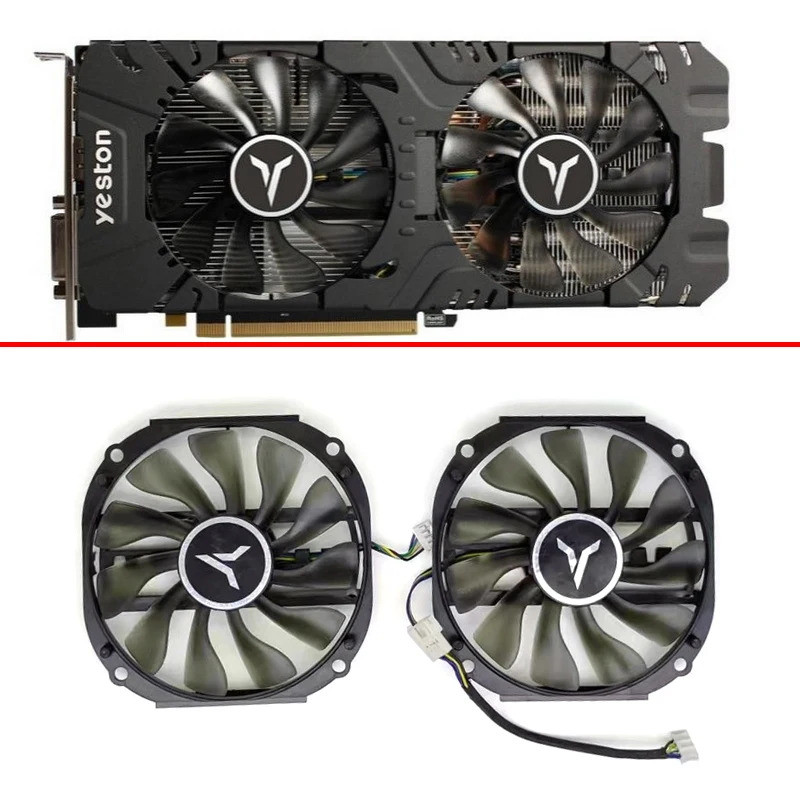 85mm 4pin 冷卻風扇 RX580 GPU FAN 適用於盈通 RX580 2048SP-8G D5 顯卡風扇 | 蝦皮購物