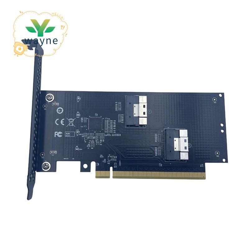 SlimSAS SFF-8654-8i SFF8654 Riser Card 2Port PCIE 4.0 16X轉SF | 蝦皮購物