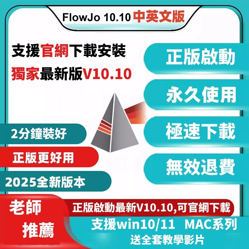 「先用後付/贈教學」FlowJo V10.10 最新版 正版啟動 流式細胞工具 分子工具 永久使用 win/mac | 蝦皮購物