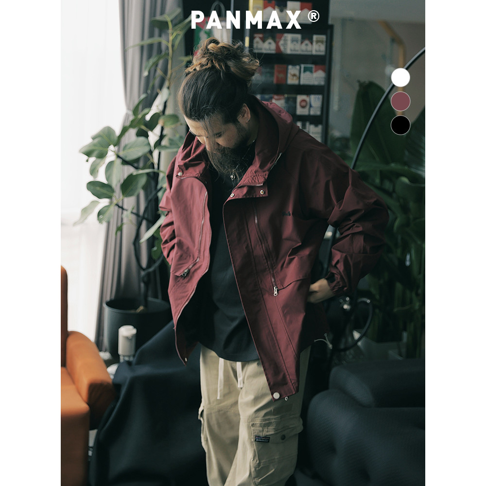 PANMAX大尺碼潮牌男裝秋款機能風連帽夾克山系戶外復古工裝加大外套 | 蝦皮購物