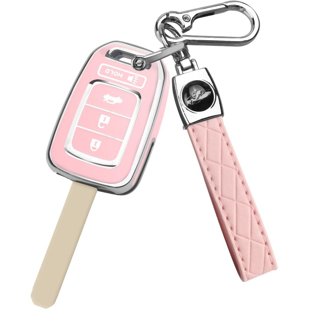 Yonmcfn Key Fob Cover Compatible With Honda Accord Civic CR-V