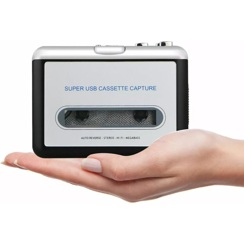 Ikaufen USB 盒式磁帶播放軟體和磁帶到 MP3 轉換器,帶自動反向功能的便攜式隨身聽,用於復古磁帶播放和數字轉 | 蝦皮購物