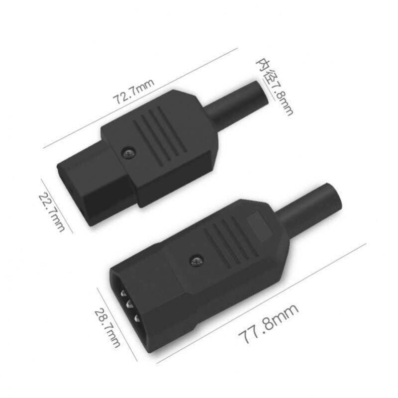 AC pin plug socket removable male and female conne AC品字插頭插座可 | 蝦皮購物