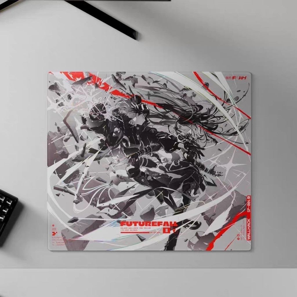 四葉草🍀WALLHACK 4.0 Futurefall未來降臨電競鋼化順滑玻璃滑鼠墊複刻