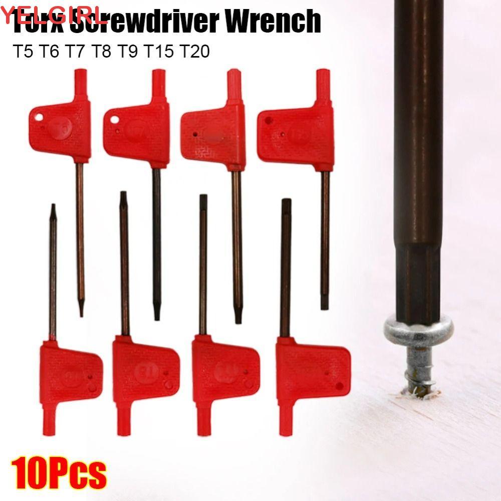 T6 T7 T8 T9 T10 T15 T20 Torx Star Key Wrench Set – For CNC Lathe Tool Screws