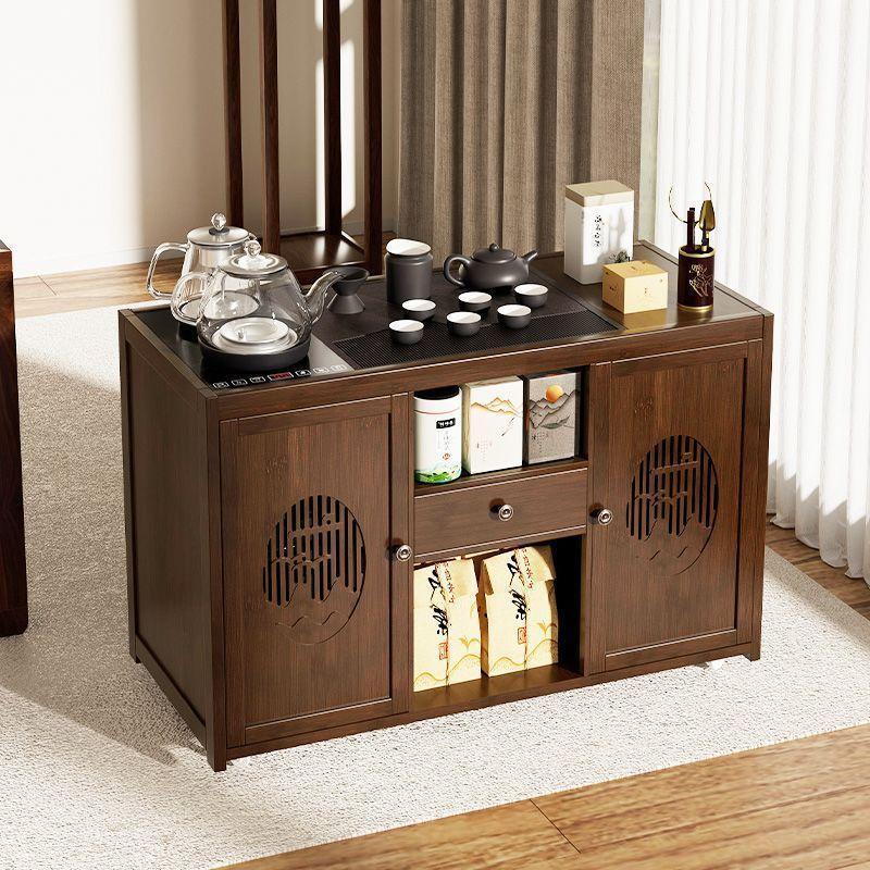 【廠家直銷】移動茶臺 茶桌家用 茶水櫃 燒水壺一體 功夫茶几具 庭院小茶車 一體茶水櫃 楠竹茶車 小茶桌 茶臺 可移動