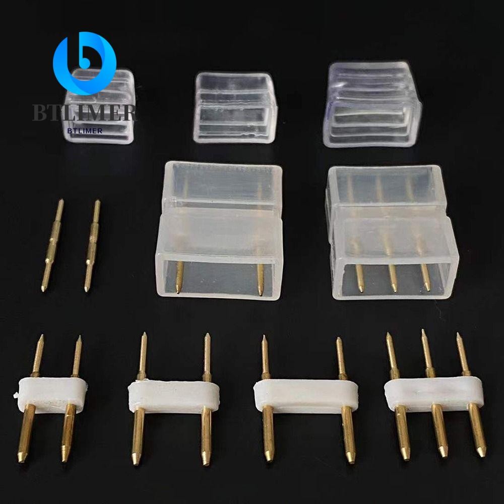 BTLIMER LED 燈條連接器,銅 2 針 3 針連接器,照明配件 6mm 7mm 8mm 9mm 10mm 金端子 | 蝦皮購物