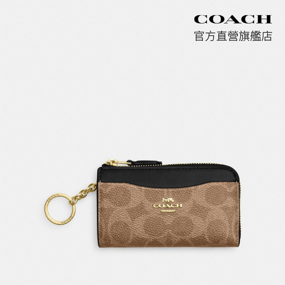 【COACH】經典LOGO多功能卡夾 證件包 卡包-IM/棕黃色/黑色(CW427)｜官方直營 | 蝦皮購物