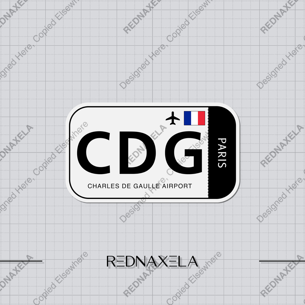 Charles de Gaulle 機場代碼 CDG 標誌貼紙 | 蝦皮購物