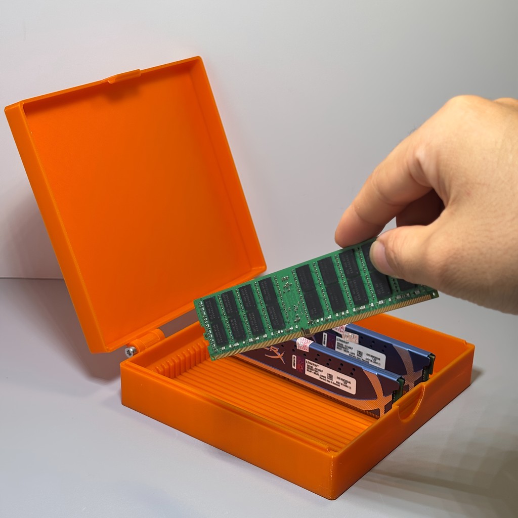 臺式電腦內存條收納盒帶蓋 | 背板式RAM支架可容納30個，兼容DDR3/DDR4/DDR5及ECC服務器模塊 | 蝦皮購物
