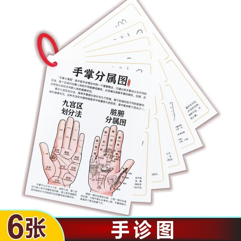 手診對照圖/中醫十四經絡/十指九宮鑑穴位體質辨別調養手掌分屬卡片 | 蝦皮購物
