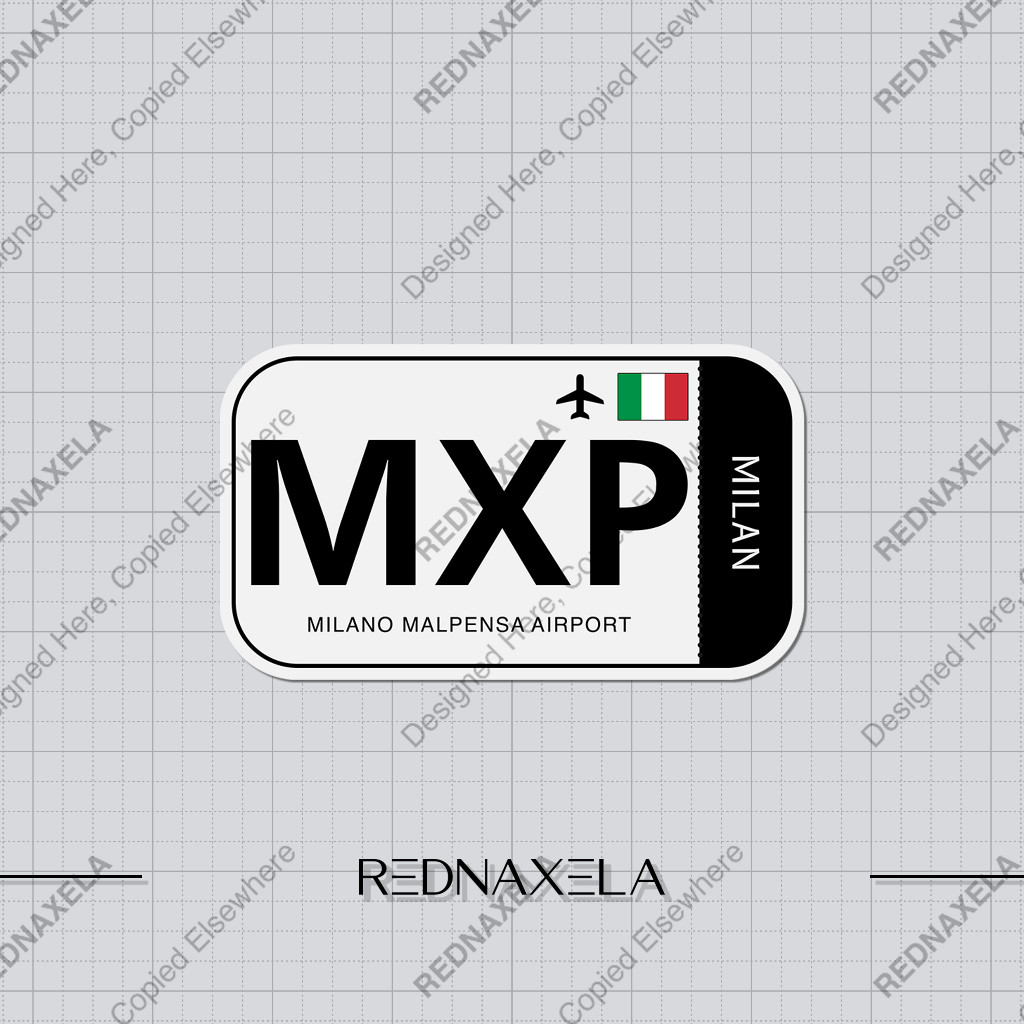 Malpensa 機場代碼 MXP 標誌貼紙乙烯基貼紙 | 蝦皮購物
