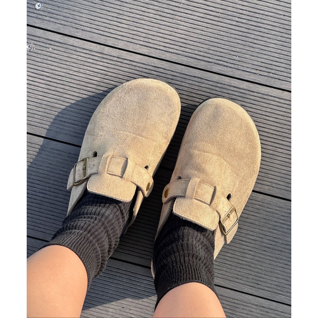 -EJ- 預購 🇰🇷 SHOOPEN SUEDE CLOG 勃肯 麂皮 穆勒鞋 拖鞋 | 蝦皮購物