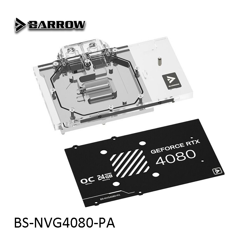 Barrow GPU 水冷頭適用於 NVIDIA 4080 Founder Edition 顯卡全覆蓋帶背板,黑色/白色 | 蝦皮購物