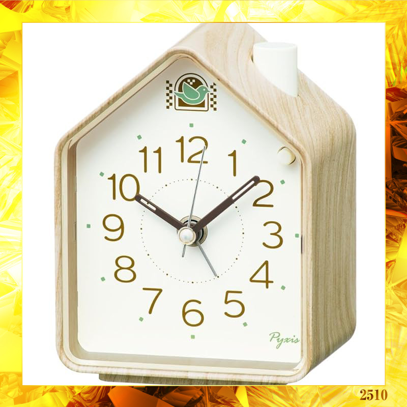 精工钟表（Seiko Clock） 闹钟 台钟 模拟 薄茶木纹 110×86×63mm PYXIS（皮克西斯） NR45 | 蝦皮購物