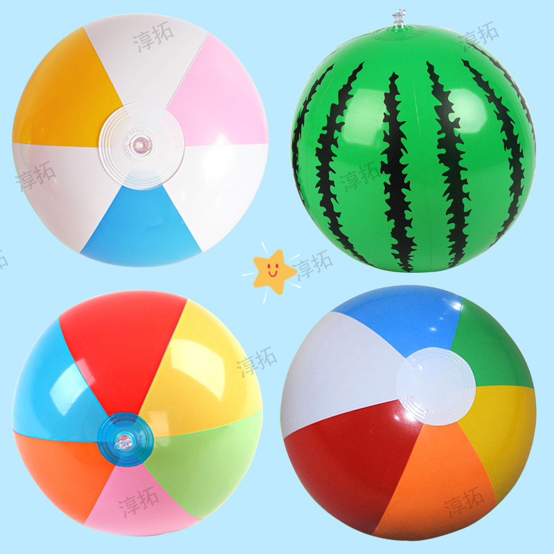 卡通球六片綵球西瓜笑臉PVC充氣玩具沙灘球儿童玩具pvc气球 | 蝦皮購物