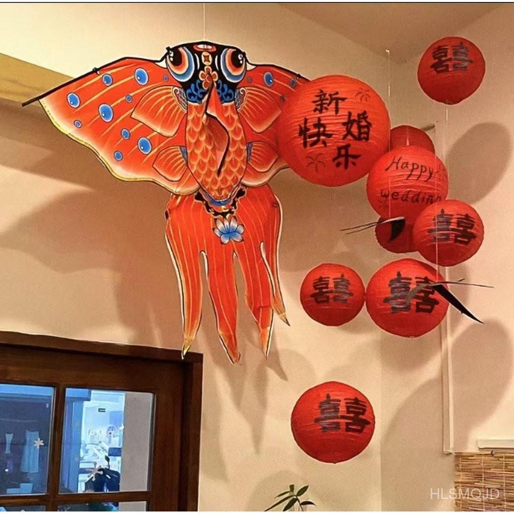 竹架風箏紙鳶風鈴古早週歲百日裝飾拍照道具漢服寫真掛飾 | 蝦皮購物