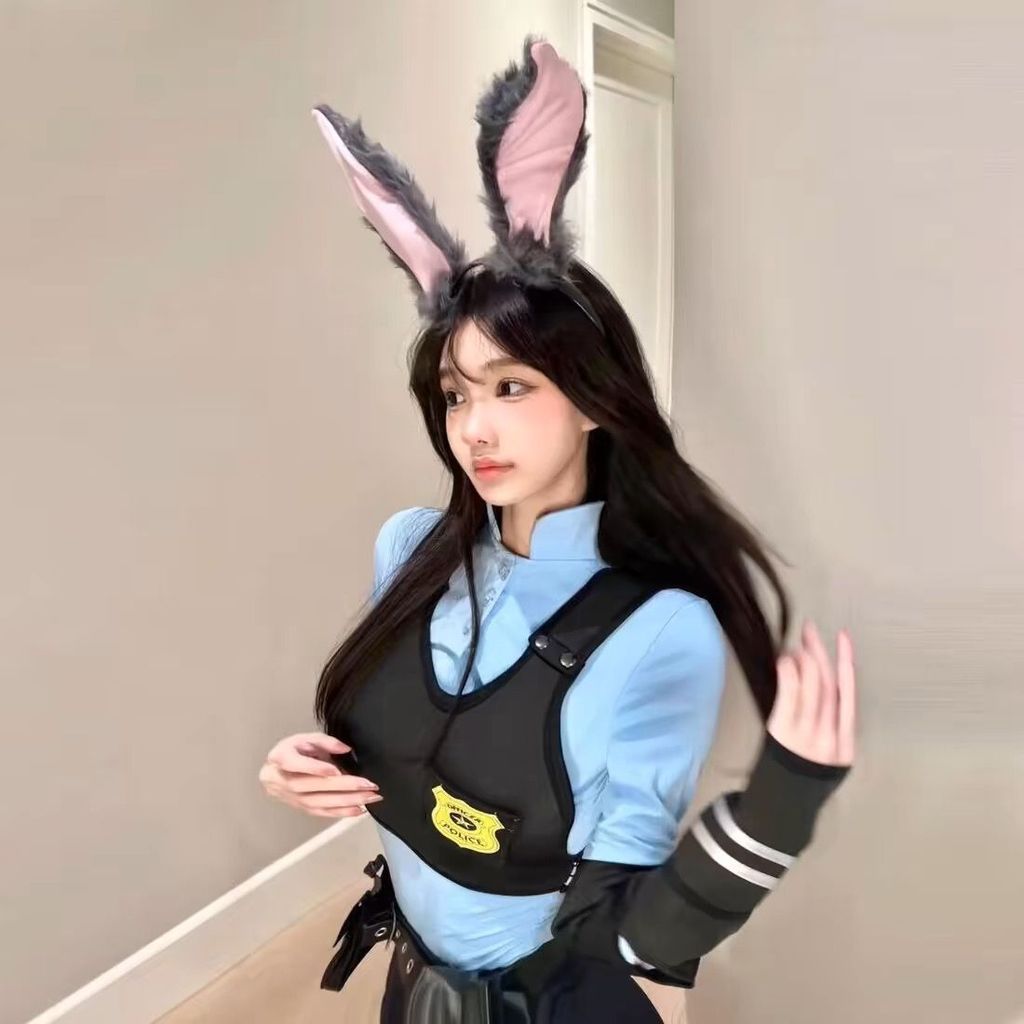 【飛魚漁具百貨商城】朱迪cos服兔子《兔子警官》女警cos服飾新款萬聖節cos直播衣服 | 蝦皮購物