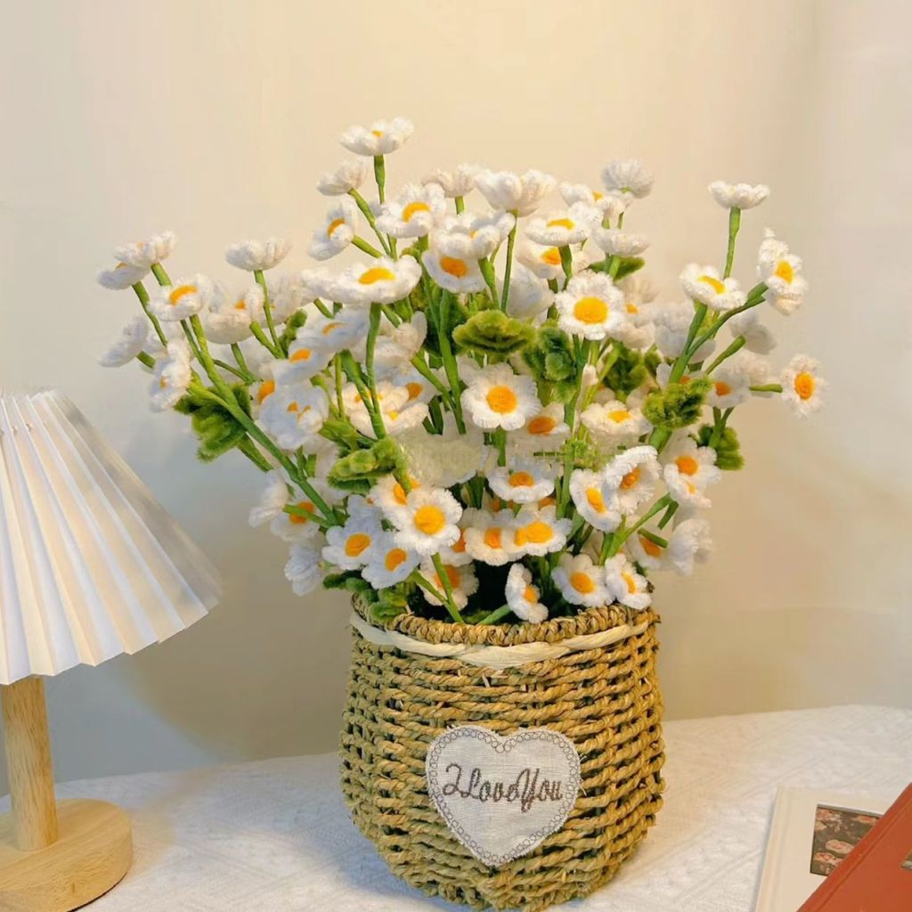 Twisted Rod Bouquet DIY Material Pack 小雛菊特密扭棒手工diy材料包手工花送朋友閨 | 蝦皮購物