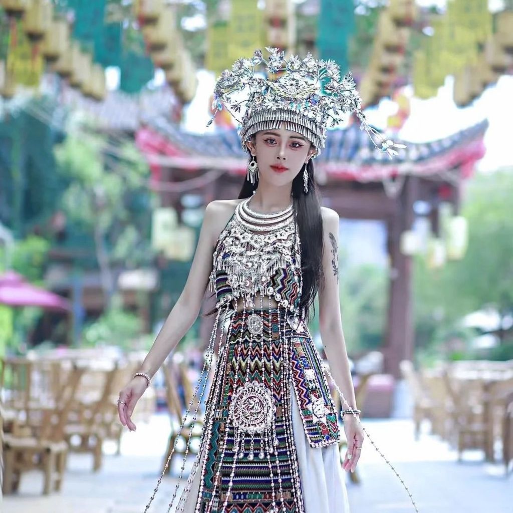 苗族服裝女超仙小個子民族風寫真拍照旅遊跳舞民族服飾女孩20251026 蝦皮購物 