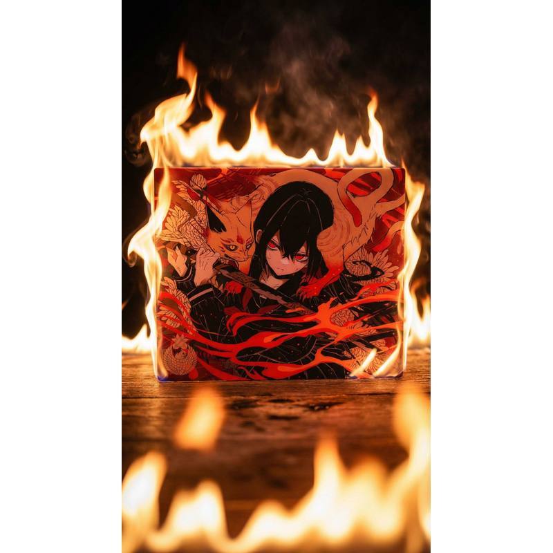 可開發票AbyssGaming【炎珀】二次元鋼化玻璃滑鼠墊電競遊戲FPS專用超大