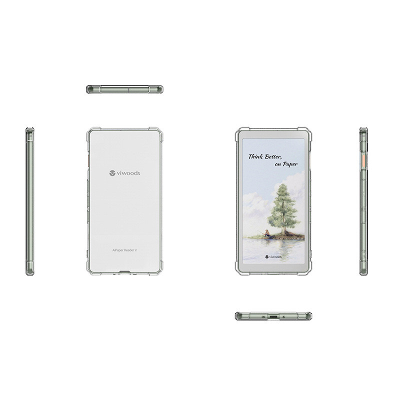 藍獅適用Viwoods AiPaper Reader 電子書手機殼四角氣囊防摔透明軟殼