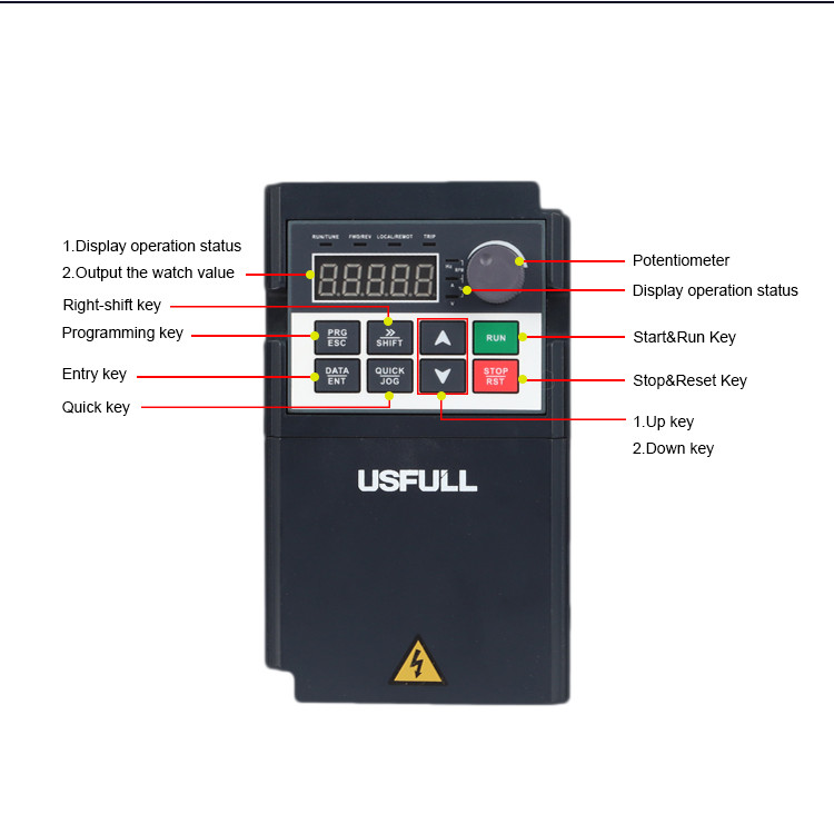 有貨 USFUL 變頻器 1HP 2HP 3HP 轉換器 Vfd 單相轉三相 220V 380V CE | 蝦皮購物