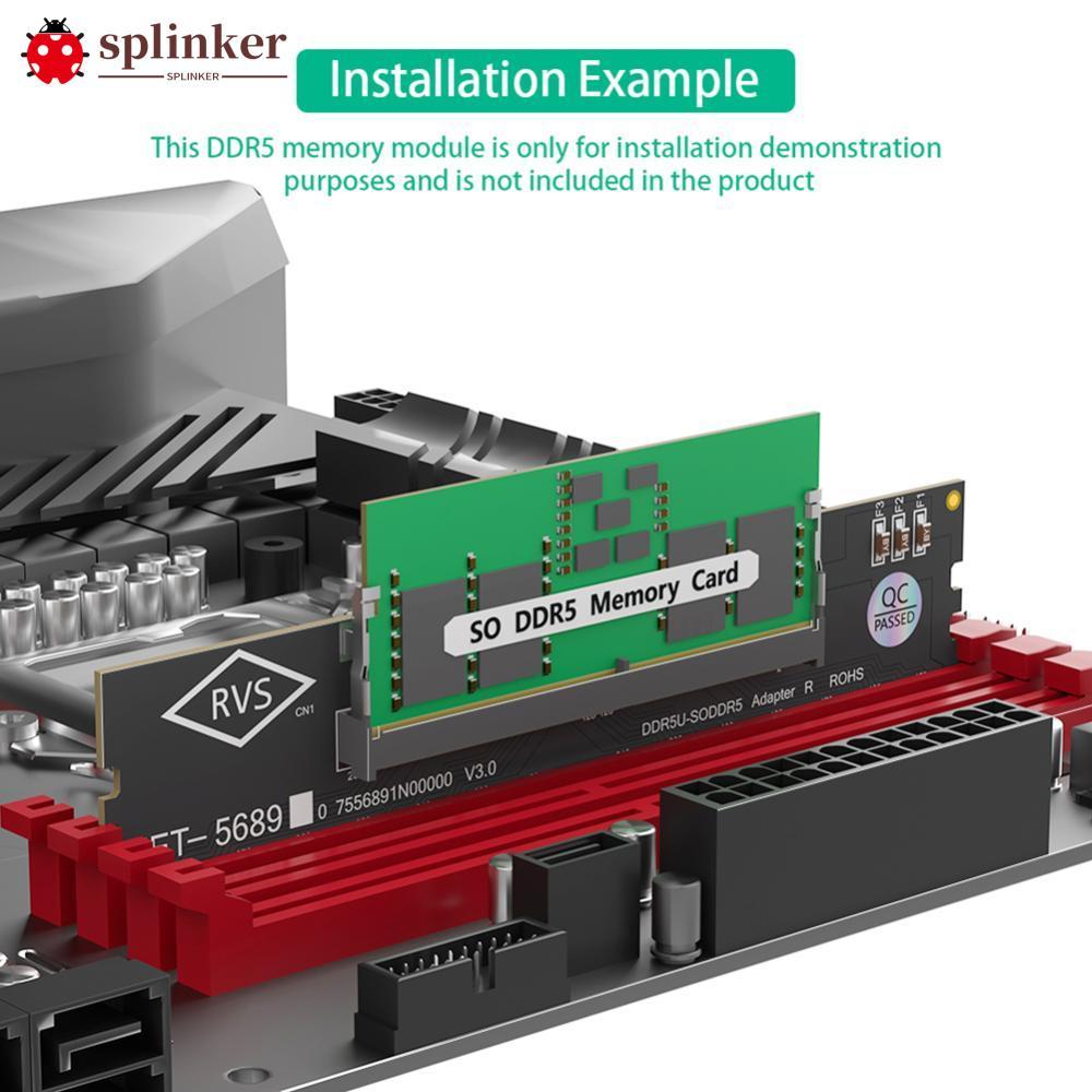 SPLINKER筆記本電腦DDR5 RAM轉SO DDR5 U-DIMM台式機轉接卡內存測試儀SO DDR5轉DDR5 | 蝦皮購物
