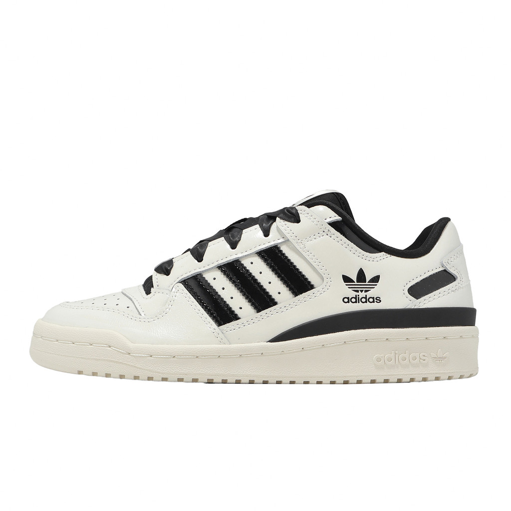 adidas 愛迪達 休閒鞋 Forum Low CL W 女鞋 米白 黑 復古 皮革 運動鞋 JR0499 [ACS] | 蝦皮購物