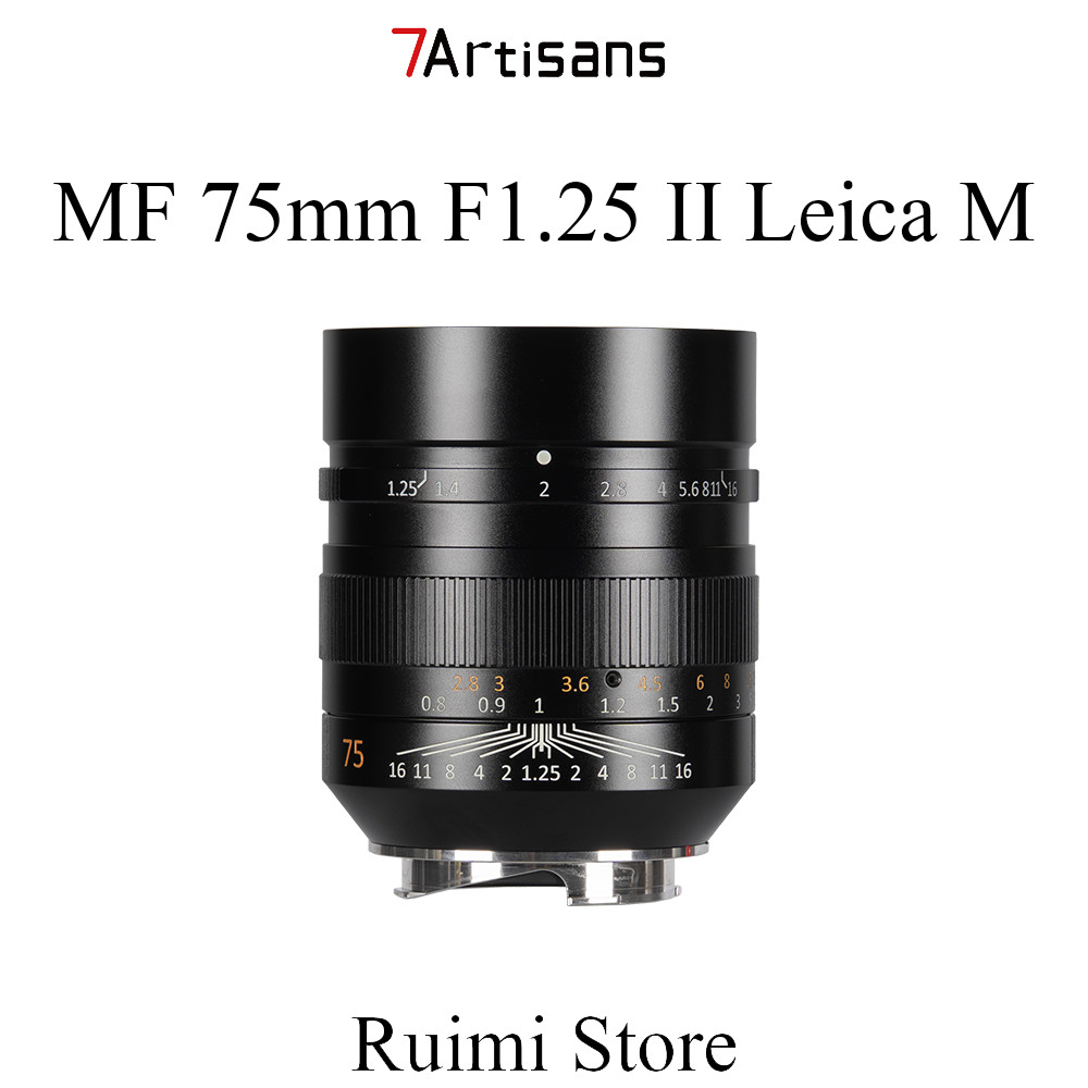 七工匠7Artisans 75mm F1.25 II全畫幅手動對焦鏡頭適用於徠卡M卡口