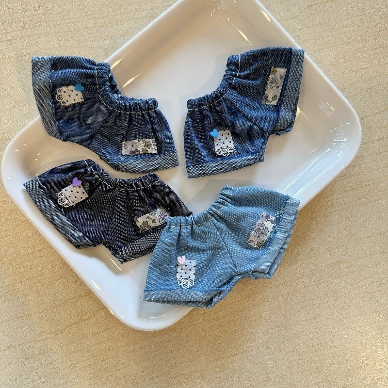 10cm娃衣迷你牛仔褲 labubu玩偶娃衣 kitty娃娃公仔換裝褲子衣服 | 蝦皮購物