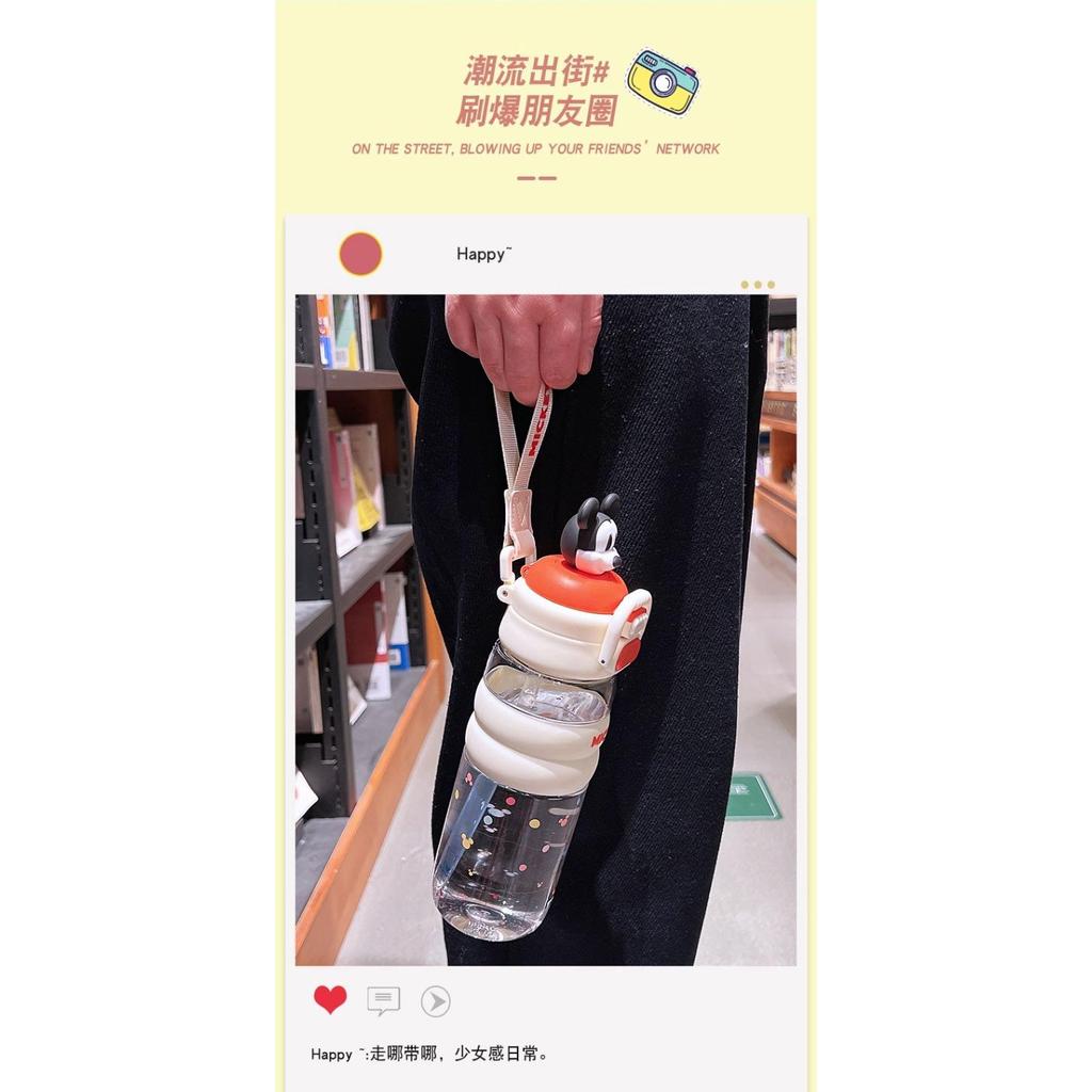 Zootopia Judy 水杯 600ml 大容量水瓶帶吸管 Tritan 瓶 BPA FREE 塑料杯學生卡通雙飲水 | 蝦皮購物